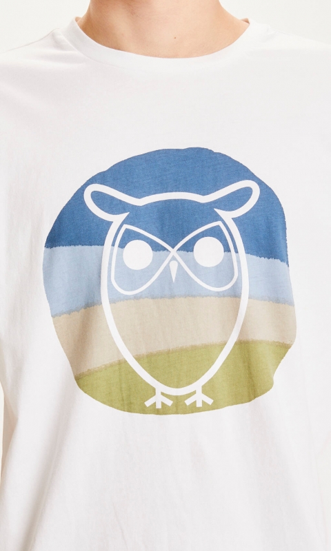 ALDER - colored owl tee - weiß